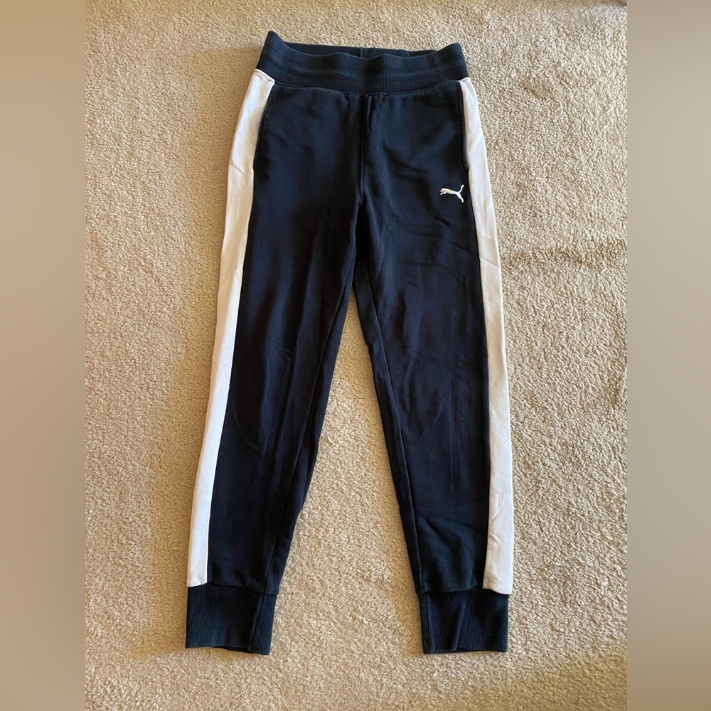 Puma Black and White Sweatpants